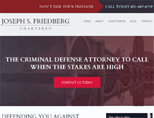 Tablet Screenshot of joefriedberglaw.com